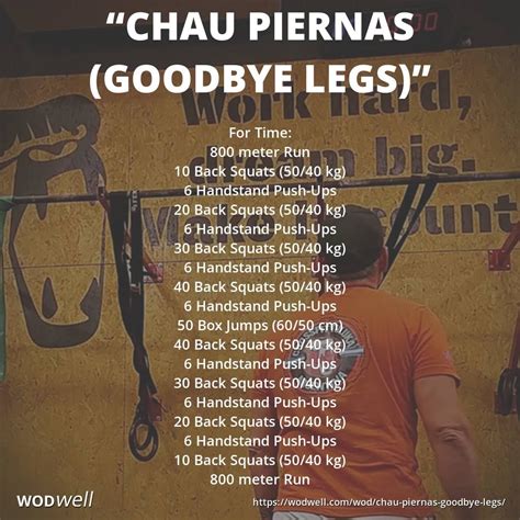 Chau Piernas Goodbye Legs Workout Coach Creation WOD WODwell Crossfit Workouts At Home