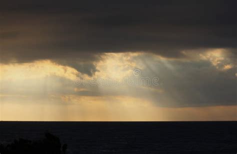 Storm Clouds Sun Rays Stock Image Image Of Extremely 84685875