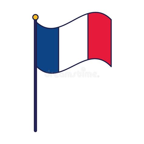 Isolated France Flag Vector Design Stock Vector Illustration Of