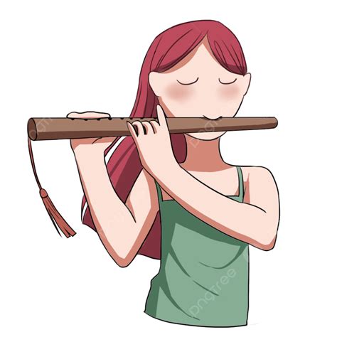 Playing Flute Clipart Transparent Background Playing The Flute