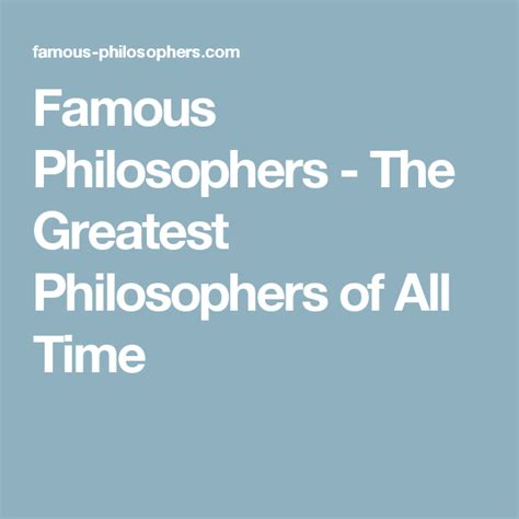Famous Philosophers The Greatest Philosophers Of All Time Famous