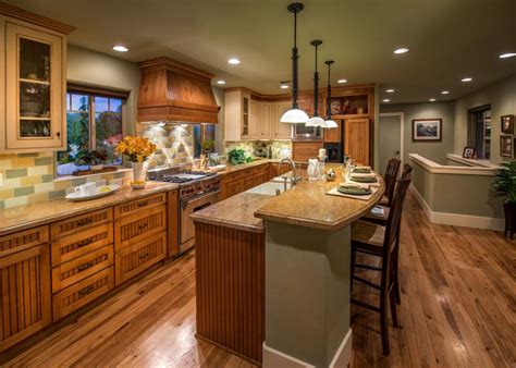 Spacious Country Kitchen With Island And Breakfast Bar Hgtv