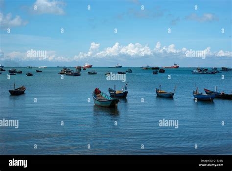 Fishing Boats At Sea Stock Photo Alamy