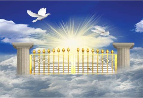 dorcev 6x4ft heaven backdrop gate of heaven paradise gate photography background