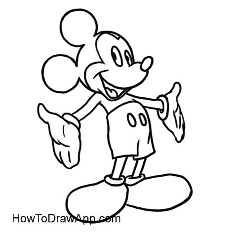 Mickey Mouse Cartoon Drawing At Getdrawings Free Download