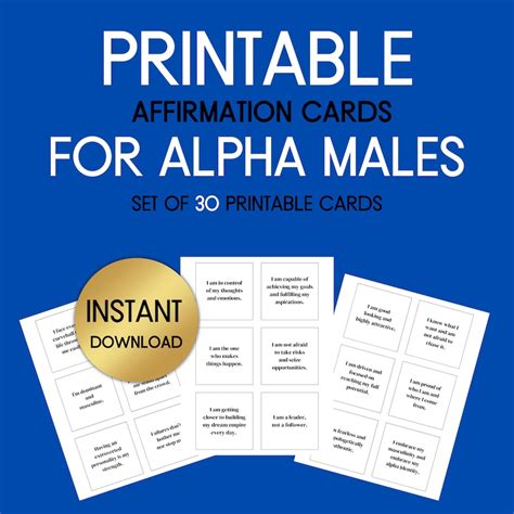 alpha male affirmation cards divine masculine affirmations masculine energy confidence