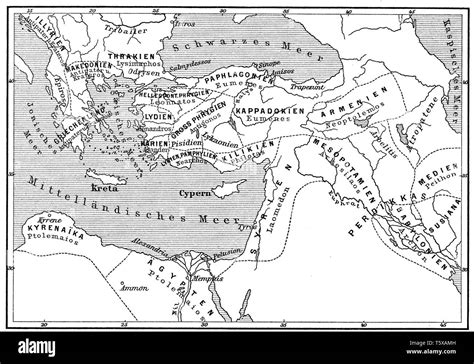 General Map Of The First Division Of The Empire Of Alexander The Great