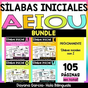 Centro sílabas iniciales AEIOU by Hola Bilinguals Dayana Garcia