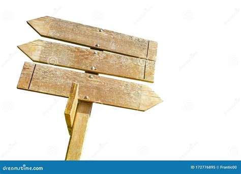 Wooden Direction Blank Sign Post Stock Image Image Of Plank
