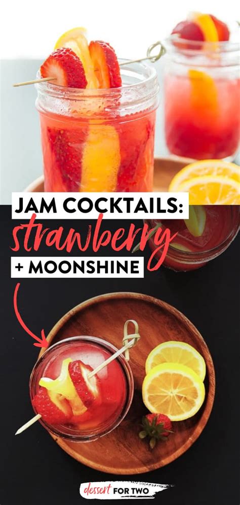 Strawberry Jam And Moonshine Cocktail