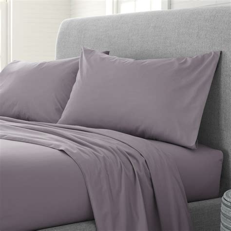 EcopureÂ® Comfort Wash Full Dusty Purple Sheet Set