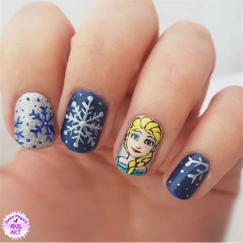 Elsa Frozen Nails Nails Prom Fun Nails Frozen Nails Art Dress Elsa