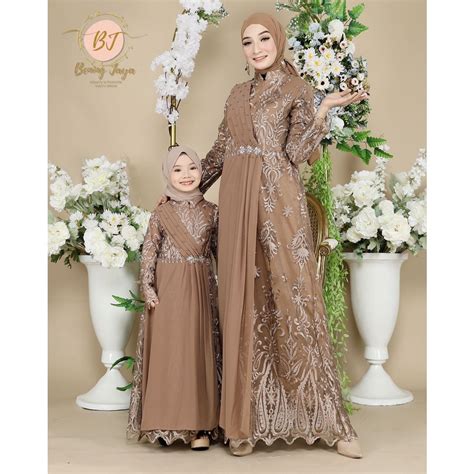 Jual Couplean Ibu Dan Anak Dress Mewah Gamis Kekinian Gamis Lebaran Set