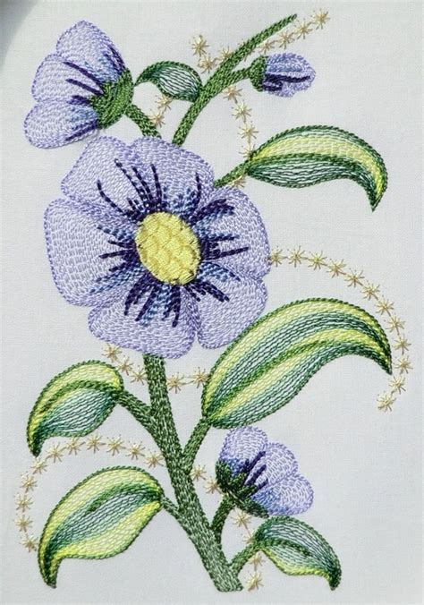 Violet Flowers Free Machine Embroidery Design 36 Embwin