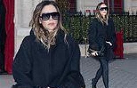 Victoria Beckham Puts On A Leggy Display In An All Black Ensemble In