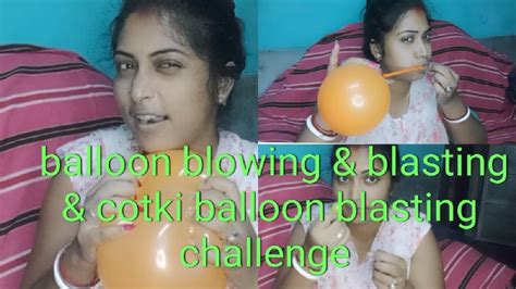 balloon 🎈 blowing and blasting andchotki balloon blasting challenge mandirasreedas youtube