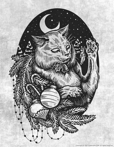 The Icelandic Yule Cat Illustration By Alexandria Noel Alexandria Noël