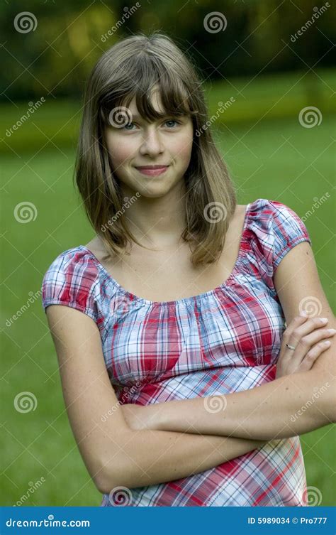 Teenage Girl Portrait Stock Photo Image Of Smiling Cute 5989034