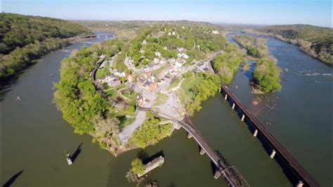 Harpers Ferry National Historic Park Aerial View In West Virginia Youtube
