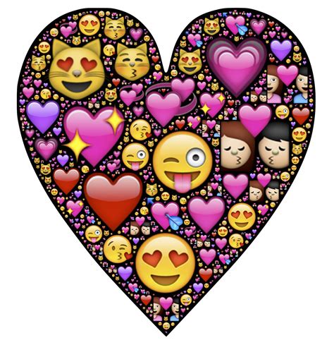 Convert text, emoticons, and symbols to an image to share on social network such as. Emoji Love Heart Free Stock Photo - Public Domain Pictures