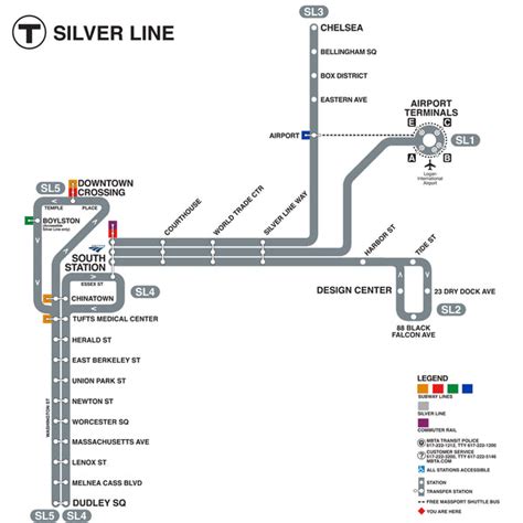 Silver Line Gateway Map 2018 Square Format Mbtats