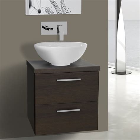 A wide variety of bathroom vanity vessel sinks options are available to you, such as project solution capability, design style, and color. 20 Inch Wenge Small Vessel Sink Bathroom Vanity, Wall Mounted MCS-6012
