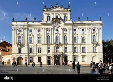 Rococo Facade Archbishops Palace Hradcany Square Prague Castle