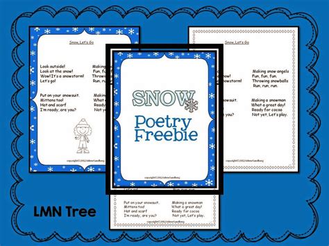 Lmn Tree Let It Snow With Snow Poetry And A Freebie