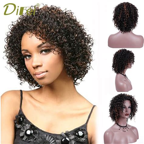 Buy Difei 16 Inch Black Short Curly Wig Black Woman