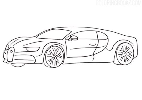 Bugatti Chiron Coloring Page In Race Car Coloring Pages Cars