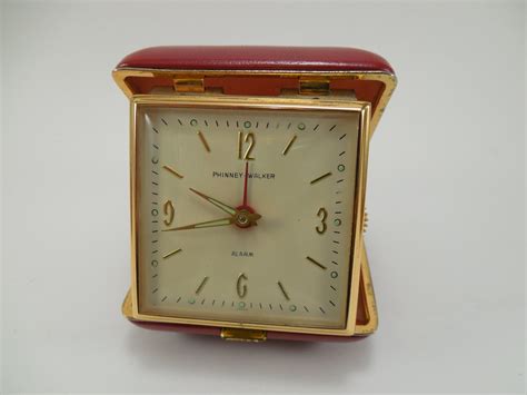 Vintage Phinney Walker Travel Alarm Clock Portable Alarm