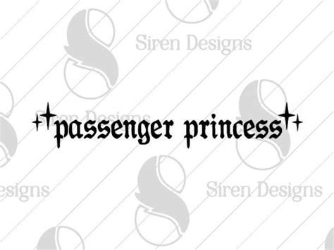 Passenger Princess Svg Digital Download Etsy