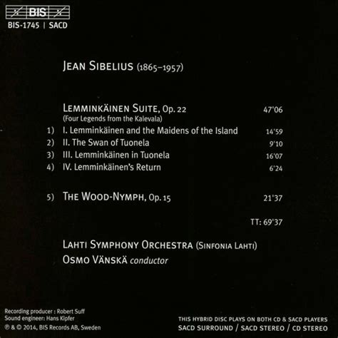 Sibelius Lemminkainen Suite And The Wood Nymph Jazz Messengers