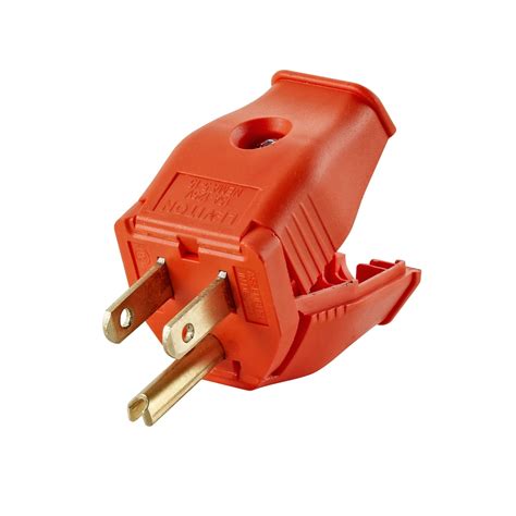 Leviton 15a 125v 2 Pole 3 Wire Grounding Plug In Orange The Home