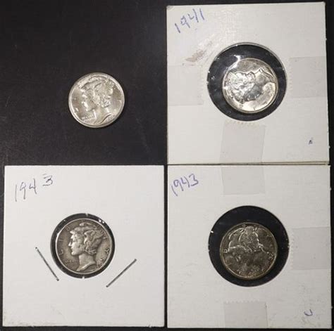 Collectors Lot Mercury Dimes Sold At Auction On 21st September Silver