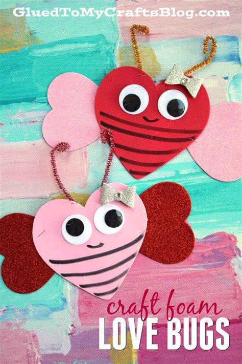 Craft Foam Love Bug For Valentines Day Valentine Crafts For Kids