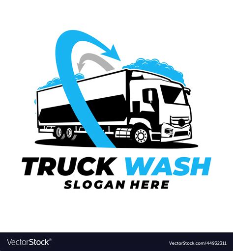Truck Wash Logo Design Template Royalty Free Vector Image