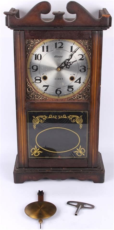 Sold Price Vintage Alaron 31 Day Key Wind Mantelwall Clock October