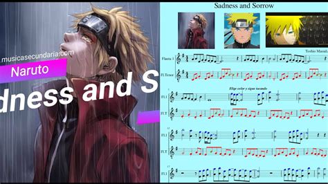 Sadness And Sorrow Naruto Partitura Sheet Music Youtube