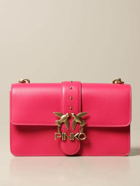 Pinko Love Classic Icon Simply Leather Bag Fuchsia Pinko Crossbody Bags 1p228g Y6xt Online