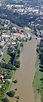 Aerial photograph Guben - Blick auf das Hochwasser der Neiße in Guben ...