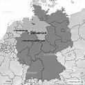 StepMap - Geographische Lage Osnabrücks - Landkarte für Deutschland