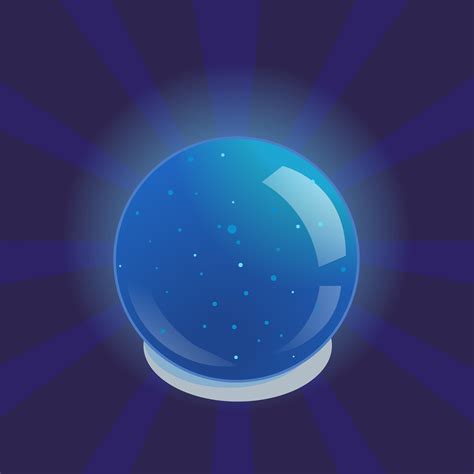 Blue Glowing Magic Ball Vector Cartoon Illustration 364908 Vector Art