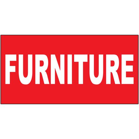 Furniture Red Background Decal Sticker Retail Store Sign Ebay