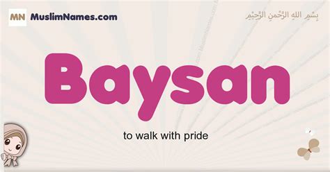 Baysan Meaning Arabic Muslim Name Baysan Meaning