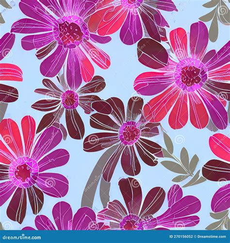 Seamless Floral Background Cute Vintage Floral Pattern Stock