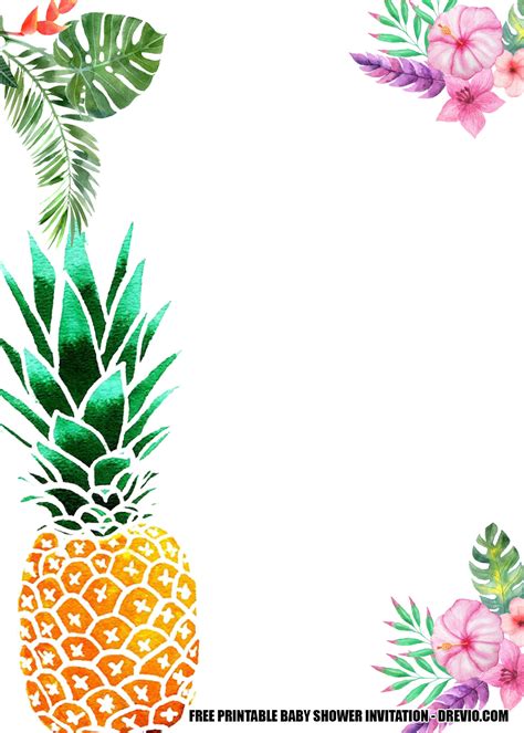 11 Free Hawaiian Pineapple Invitation Templates Download Hundreds