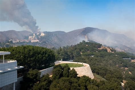 The Getty Museum Closes Its Doors As Wildfires Rage In California But