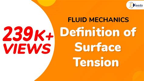 Surface Tension Definition Chemistry