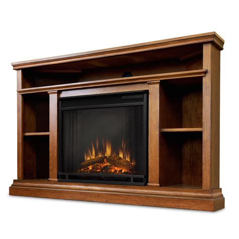 Electric fireplaces deliver the convenience factor as well, with the cozy ambiance of a. Real Flame Churchill Electric Fireplace in Oak